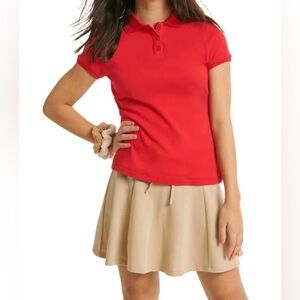 NWT Justice Girls Uniform Short Sleeve Polo Shirt